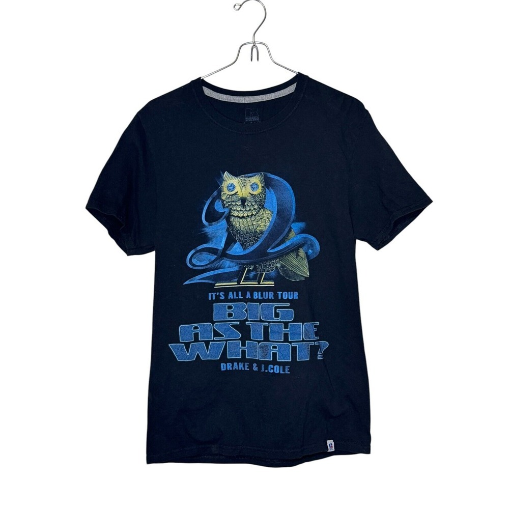 Russell Men T-Shirt Exclusive Drake & J.Cole Sided Backstage Concert Black Small